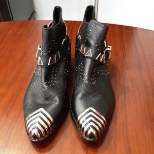 Ivy Kirzhner Black Leather Santa Fe Ankle Boots